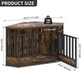 thumbnail image 6 of DWVO 43.9 inch Dog Crate Furniture, Corner Kennel with Metal Door, Wooden Dog House for Small/Medium Dog Crate - Rustic Brown, 6 of 10