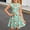 Green, variant on Little Girl Easter Dresses Bowknot Design Dress Ruffle Short Sleeve Summer Princess Dress for Teens Casual Spring Dress (Green,7-8Y)
