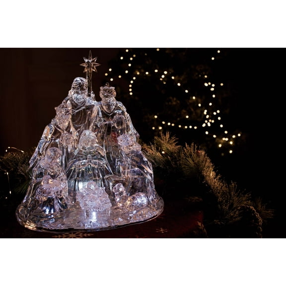 Icy Giftware LED Lighted Holy Family Christmas Nativity Figurine - 19"