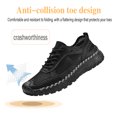 thumbnail image 3 of Mens Mesh Casual Shoes Outdoor Lightweight Hiking Shoes Soft Breathable Sneakers Non-slip Driving Shoes Black 6.5 US, 3 of 7