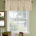 thumbnail image 3 of 2 Pack Beige Floral Valances for Windows Bedroom Living Room Window Treatments, Vintage Spring Botanical Flowers Rod Pocket Valance Drapes Short Kitchen Curtains Over Sink 42"x18", 3 of 8