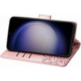 thumbnail image 4 of Wallet Phone Case for Samsung Galaxy S23 FE,3D Butterfly Pattern PU Leather Flip Kickstand Case with Magnetic Clasp and Cash Card Slots Holster for Samsung Galaxy S23 FE,HZD Rose Gold, 4 of 9