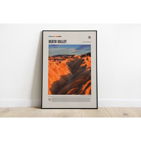 POSTER Death Valley National Park Poster, California Print, Travel Poster, Mid Century Poster, Custom Travel Poster, Minimalist Poster, Map Poster-24x36-UNFRAMED