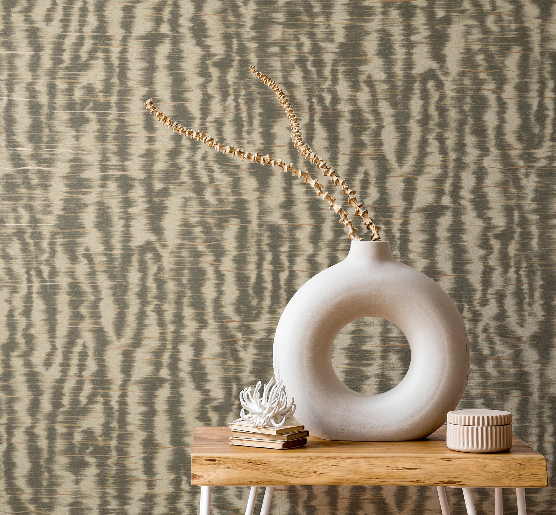 Fine Decor Hartmann Brown Stripe Texture Wallpaper
