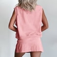 thumbnail image 4 of Kilaqueen Women 2 Piece Set Summer Casual Crew Neck Sleeveless Tank Top and Skorts Shorts Matching Sets Sweatsuit Tracksuit Outfits Split Athletic Skirt with Shorts Underneath Lounge Set, 4 of 9
