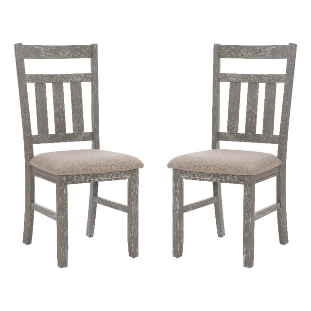 Linon Chaises Latérales de Salle à Manger Turino, Gris Patiné (Ensemble de 2)