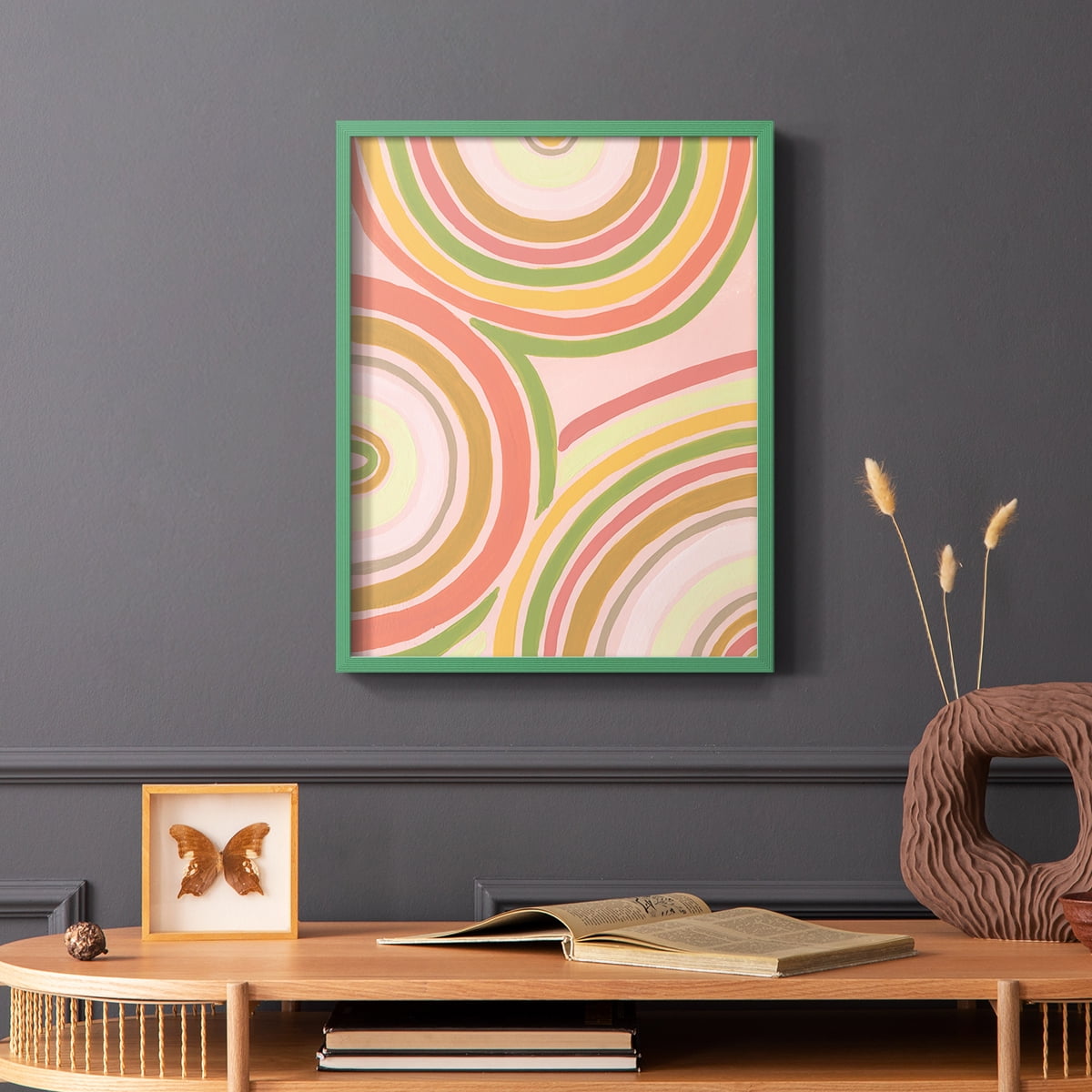Abstract Rainbow II in Paper Solid Wood 8 x 10 Framed Print