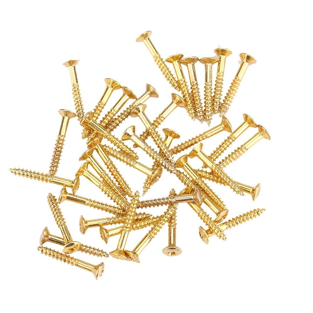 Juego de 40 tornillos para pastillas humbucker de guitarra, tornillos de montaje envolventes (dorados)