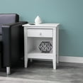 thumbnail image 6 of Adeptus Solid Wood Easy Pieces Single Drawer End Table/Nightstand w/Cubby - White, 6 of 6