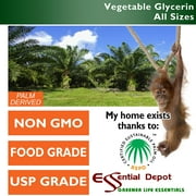 Glycerin Vegetable - 1 Gallon (10.75 lbs or 172oz net wt) - Non GMO - RSPO - Sustainable Palm Based - USP - KOSHER - PURE - Pharmaceutical Grade - safety sealed HDPE container with reseala