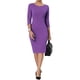 thumbnail image 2 of Vestido de tubo para mujer INSPIRE CHIC con cremallera en el cuello, vestido de trabajo 2XL púrpura, 2 of 6