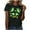 Black#5, variant on ShiShine Womens St Patricks Day T Shirt Bow Detail Short Sleeve Crewneck Top with Graphic Print