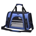 thumbnail image 3 of Bolsa de transporte para mascotas, transpirable, para viajes, para gatitos, cachorros y perros pequeños. Azul, 3 of 8
