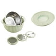 thumbnail image 4 of Passoire avec Ensemble de Bols à Mélanger Passoire de Cuisine Ensemble de Bols Orge Riz Vert, 4 of 8
