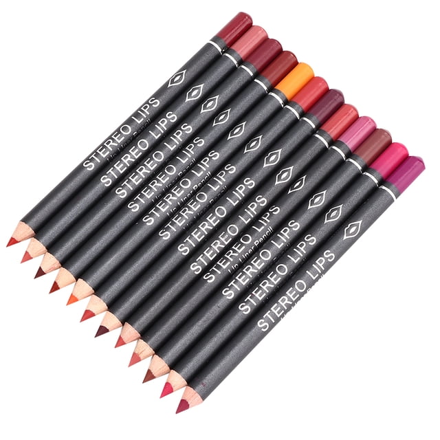 Juego de lápices delineadores de labios mate vibrante - 12 bolígrafos de maquillaje de labios impermeables