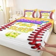 thumbnail image 4 of Feelyou Cartoon Birthday Party Twin Sheet Sets, Baseball Ice Hockey Twin Fitted Sheet, Ball Sports Theme Flat Sheet, Breathable Home Decor, 3-Piece, 4 of 8