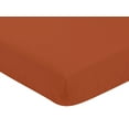thumbnail image 2 of Sweet Jojo Designs Mod Dinosaur Orange Fitted Crib Sheet, 2 of 6