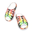 thumbnail image 2 of Cape Robbin Pond Flat Slip On Slides Sandals Paint Splatter Wedge Fashion Mules (PASP, 10), 2 of 4