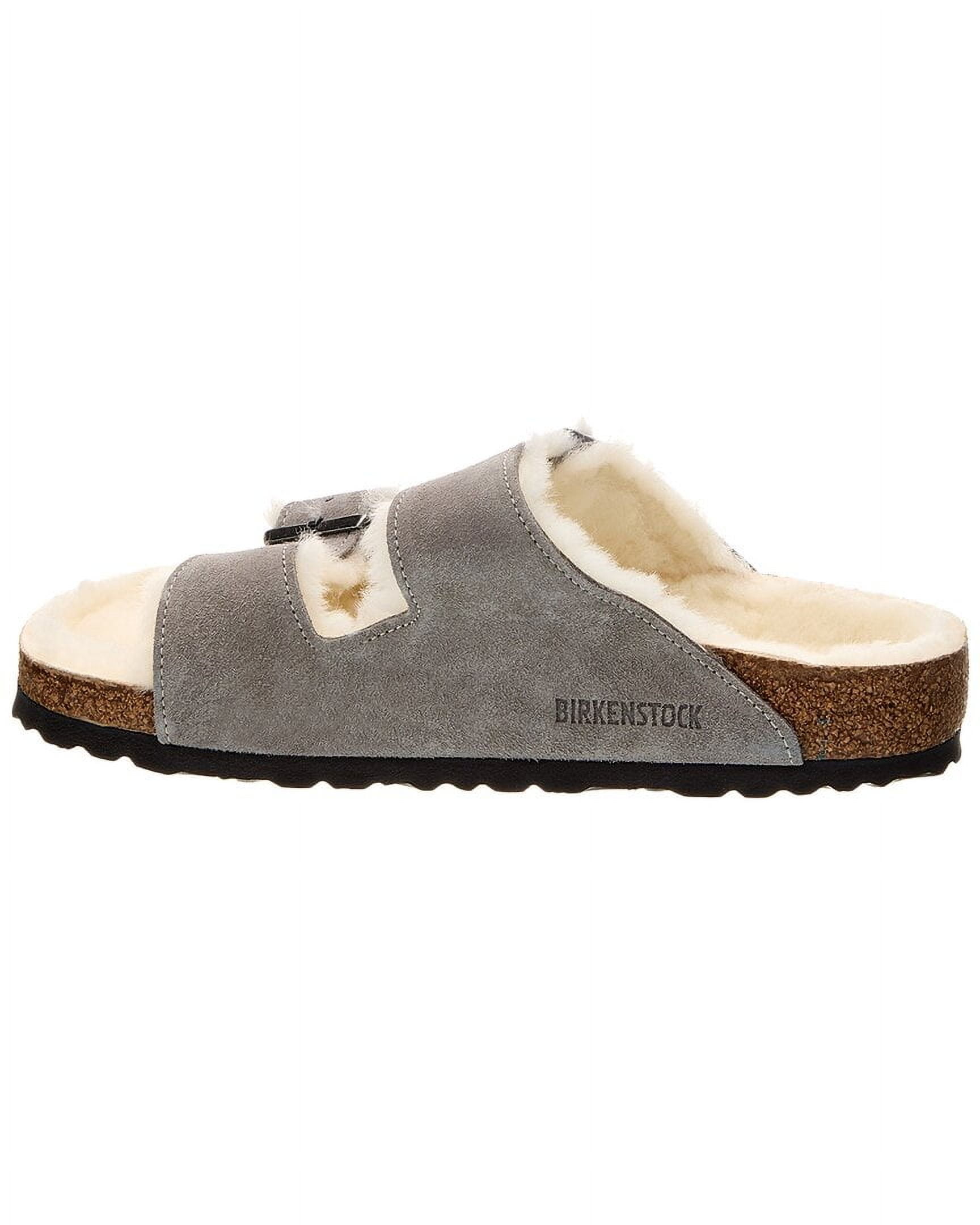 Birkenstock Arizona Suede & Shearling Sandal, 42