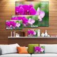 thumbnail image 3 of Beautiful Orchid Flowers on Green - Large Floral Canvas Art Print, 3 of 4