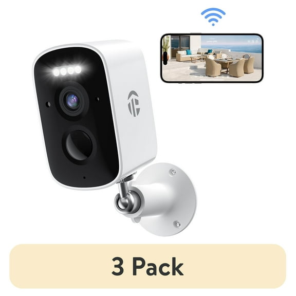 (1 pack) TOPVISION Wireless Security Camera, 3MP,Night Vision,Two-way Audio,Support 2.4G Wifi