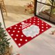 thumbnail image 4 of Alfombra de bienvenida de casa de jengibre de Navidad | Alfombra de puerta de entrada de poliéster duradero de 40x60cm | Alfombra de entrada navideña marrón y blanca | Raspador interior y exterior |, 4 of 7