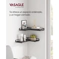 thumbnail image 3 of VASAGLE Estantes de Esquina en Forma de L, Juego de 2, Estantes Flotantes, para Dormitorio, Salón, Cocina, Gris Carbón, 3 of 5