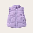 thumbnail image 2 of LIaqionyy Toddler Girls Puffer Vest Button Ruffle Sleeveless Padded Warm Jackets Winter Cute Quilted Outwear, 2 of 6