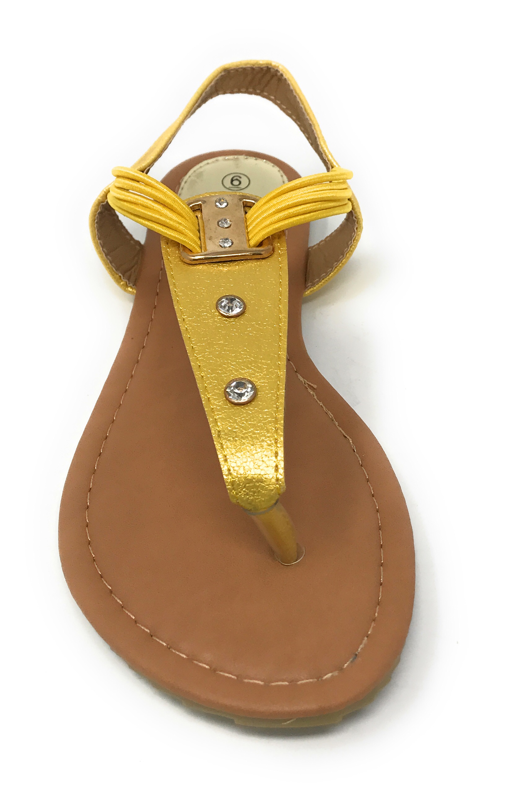 Victoria K Women's Rhinestone Elastic Straps Sandals