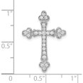 thumbnail image 4 of 10K White Gold 1/4Ct. Diamond Budded Cross Chain Slide (Width 17.5) (Length 24.5) - Jbsp, 4 of 5