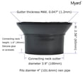 thumbnail image 4 of Adaptador para bajante de canalón Myard, conector de PVC de 4" negro, 4 of 9
