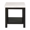thumbnail image 2 of Picket House Furnishings Evie White Marble Square End Table, 2 of 9