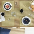 thumbnail image 2 of Town & Country Washable Coiled Woven Vinyl Indoor Outdoor Reversible Table Runner, Gold , 13"x90", 2 of 6