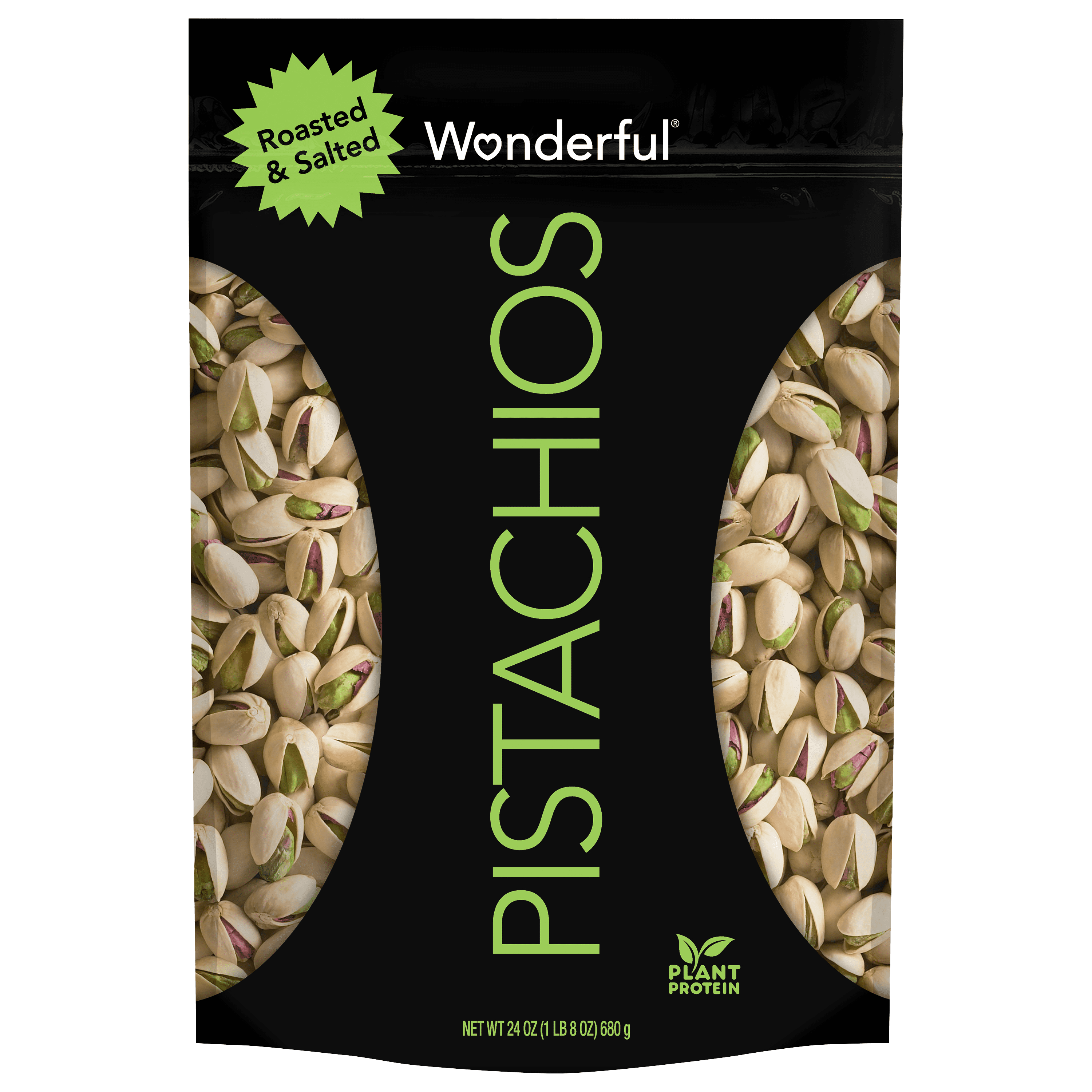 (3 pack) Wonderful Pistachios, In-Shell, Roasted & Salted, 24 Oz