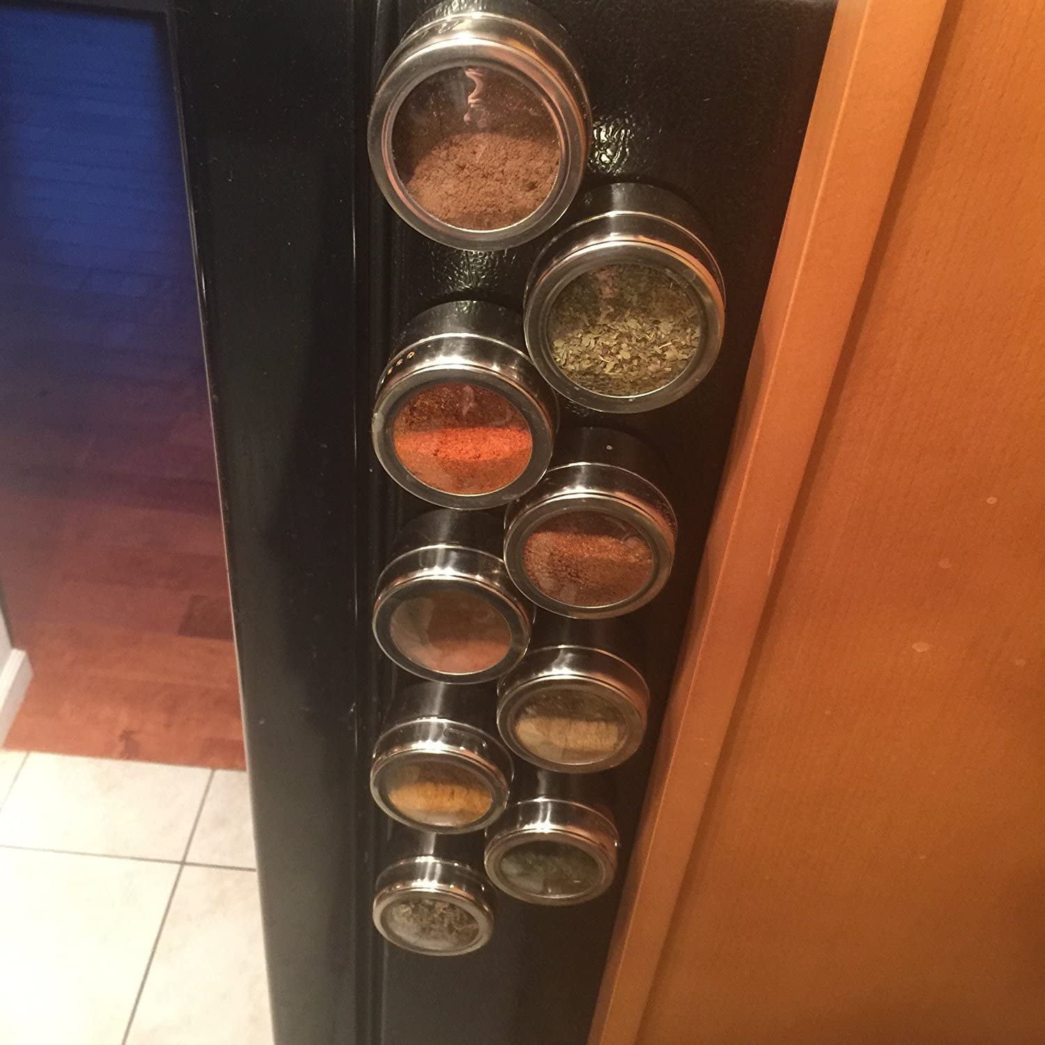 Intergalactic Spice Rack Set With Magnetic Jars Stand and Wall Mount 9 Tin 