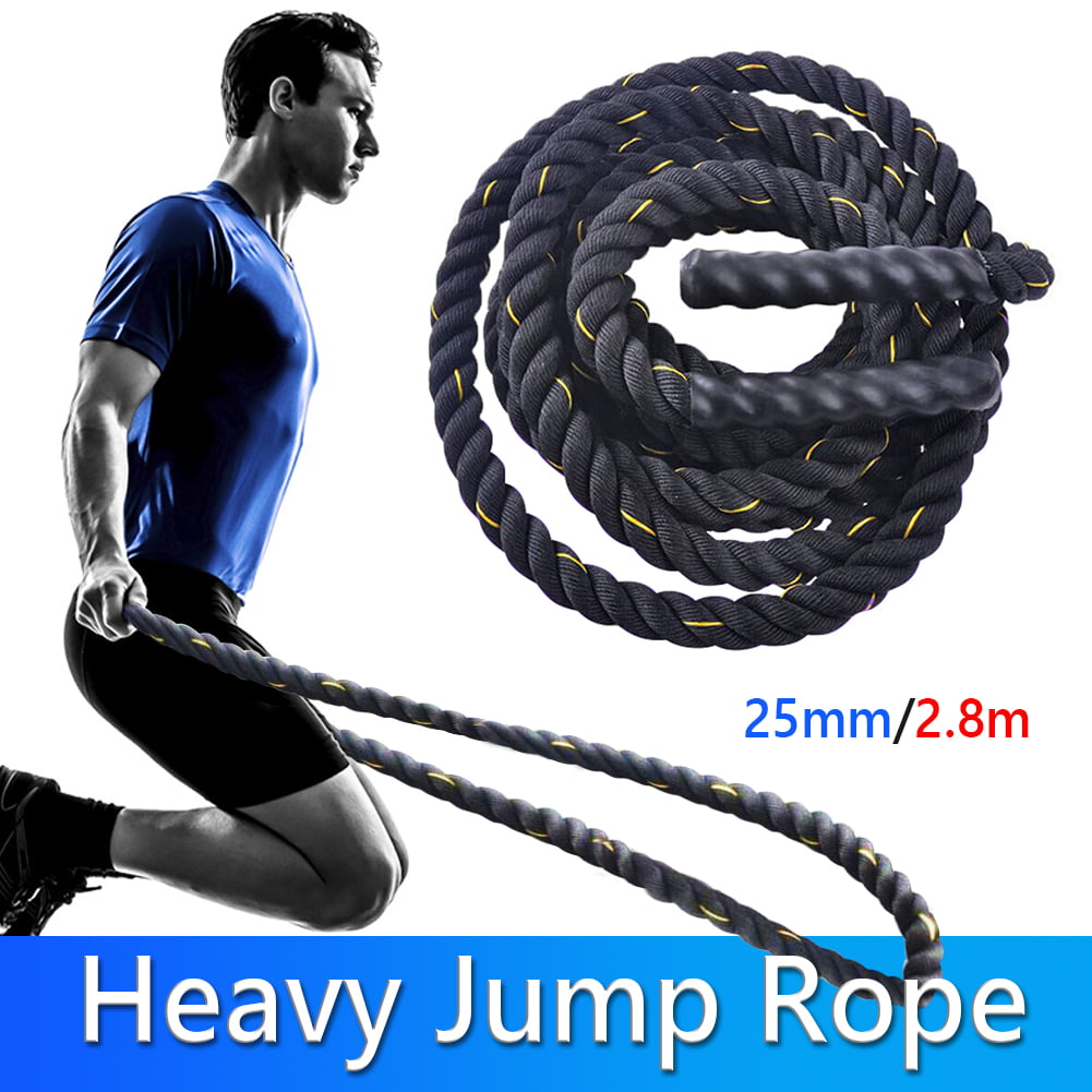 25mm Fitness Heavy Jump Ropes Weighted Battle Skipping Rope Training Sleeve 