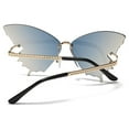 thumbnail image 3 of Lilgiuy Women's Butterfly Sunglasses Summer Fashion Oversize Rimless Hawaiian Sun Protection Glasses Glam Gifts for Her, 3 of 3
