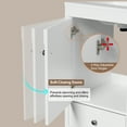 thumbnail image 4 of 18" Small Bathroom Vanity with Ceramic Sink Top, Faucet, Decorative Wavy Edge, 4 of 11