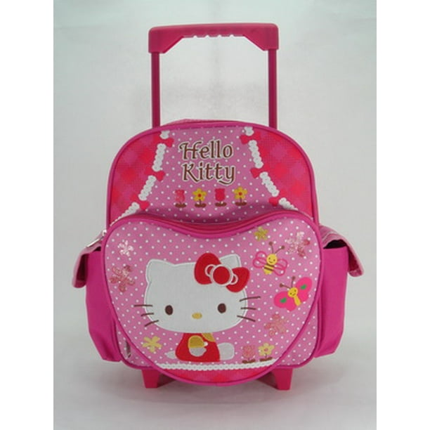 Hello Kitty Small Rolling Backpack Garden New School Book Bag