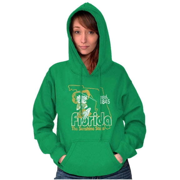 Vintage Betty Boop Florida State Map Hoodie Sweatshirt Women Brisco Brands S