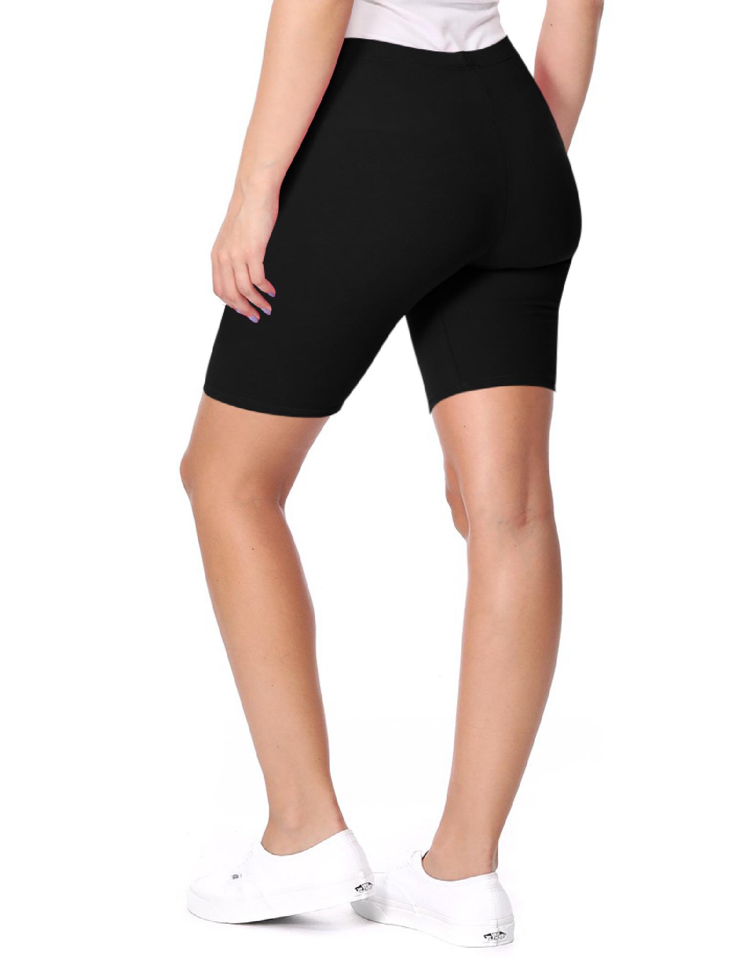 Women's Workout High Waist Comfy Elastic Band Solid Active Yoga Biker Shorts Pants S-3XL - image 3 of 5