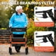 thumbnail image 5 of Andador plegable BlessReach con asiento para personas mayores, capacidad de 203 kg, ruedas de 20 cm, asiento grande de 45 cm, altura ajustable en 6 posiciones, andador de aluminio resistente (rojo), 5 of 5