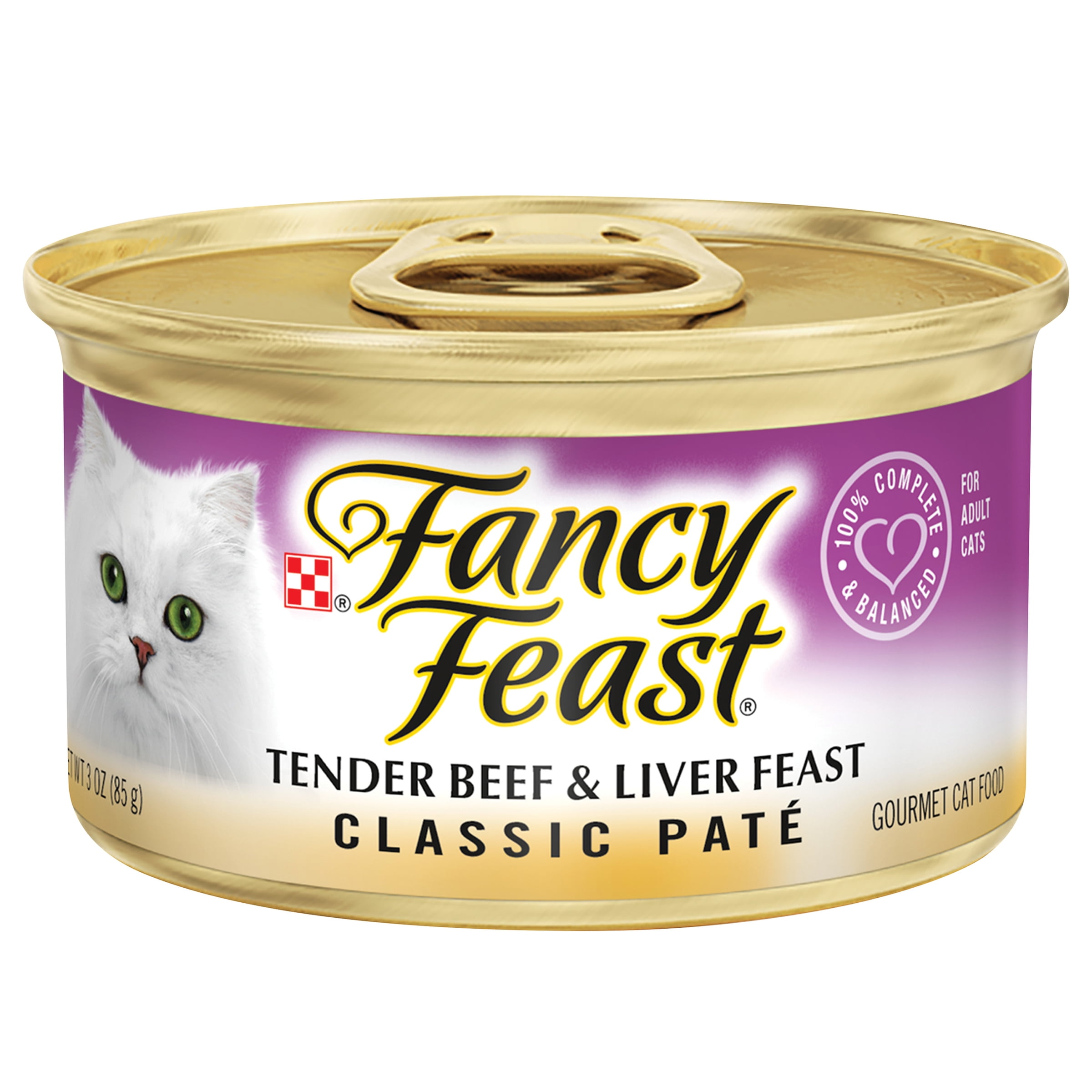Fancy Feast Grain Free Tender Beef & Liver Feast Pate Canned Cat Food