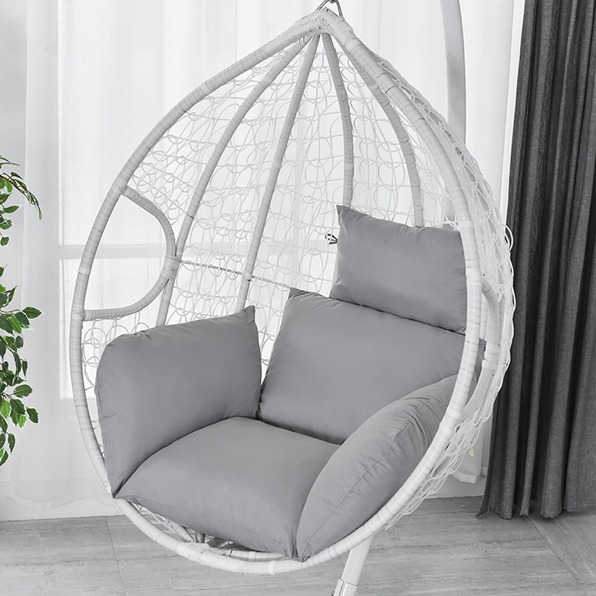 PP&DD Hanging Cushion,Egg Hammock Chair Pads,Swing Seat Cushion,Large Size Thick Nest Hanging Chair Back Without Stand 41inch A D105cm 
