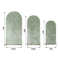 thumbnail image 3 of Efavormart Set of 3 Sage Green Crushed Velvet Chiara Wedding Arch Covers For Round Top Backdrop Stands 5ft, 6ft, 7ft, 3 of 5