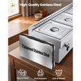 thumbnail image 4 of KFFKFF 4-Pan Commercial Propane Steam Table, Stainless Steel Food Warmer with Adjustable Heat and Drain Valve, Ideal for Outdoor Events, Restaurants, and Camping, 4 of 9