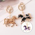 thumbnail image 6 of Jiibva Rhinestone Horse Keychain Alloy Horse Keyring Sparkling Crystal Bag Keyring for Women Car Key Fob Charm Stylish Pendant for Handbags Backpacks, 6 of 7