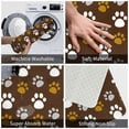 thumbnail image 4 of XMXT Non-Slip Polyester Bathroom Rugs Kitchen Door Mat, Brown Animal Paw Prints Machine Washable Bath Mats Rug for Kitchen Shower Bathtub Decor, 15.7 x 23.6 inches, 4 of 9