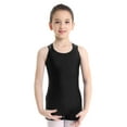thumbnail image 2 of Eandarui Kids Girls Spaghetti Shoulder Straps Criss Cross Back Ballet Dance Leotard Black 13-14, 2 of 7