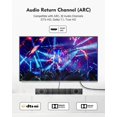 thumbnail image 2 of Silkland Cable Hdmi Arc Para Barra De Sonido Cable Hdmi 2.0 De Alta Velocidad De 6.6 Pies 18 Gbps [4K Hdr Hdcp 2.2 Ethernet] Compatible Con Samsung Vizio Sono Bose Lg Sound Bar Uhd Tv, 2 of 5